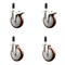 Service Caster 5 Inch 316SS Maroon Poly Swivel 1-1/4 Inch Stem Caster Lock Brake SCC, 2PK SS316TTLEX20S514-PPUB-MRN-2-S-2-114 - alternate 1